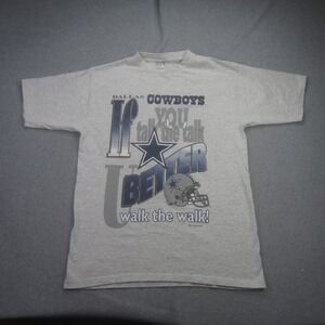 Vintage Dallas Cowboys T Shirt Mens Large Gray True Fan Sportswear NFL 1994 USA
